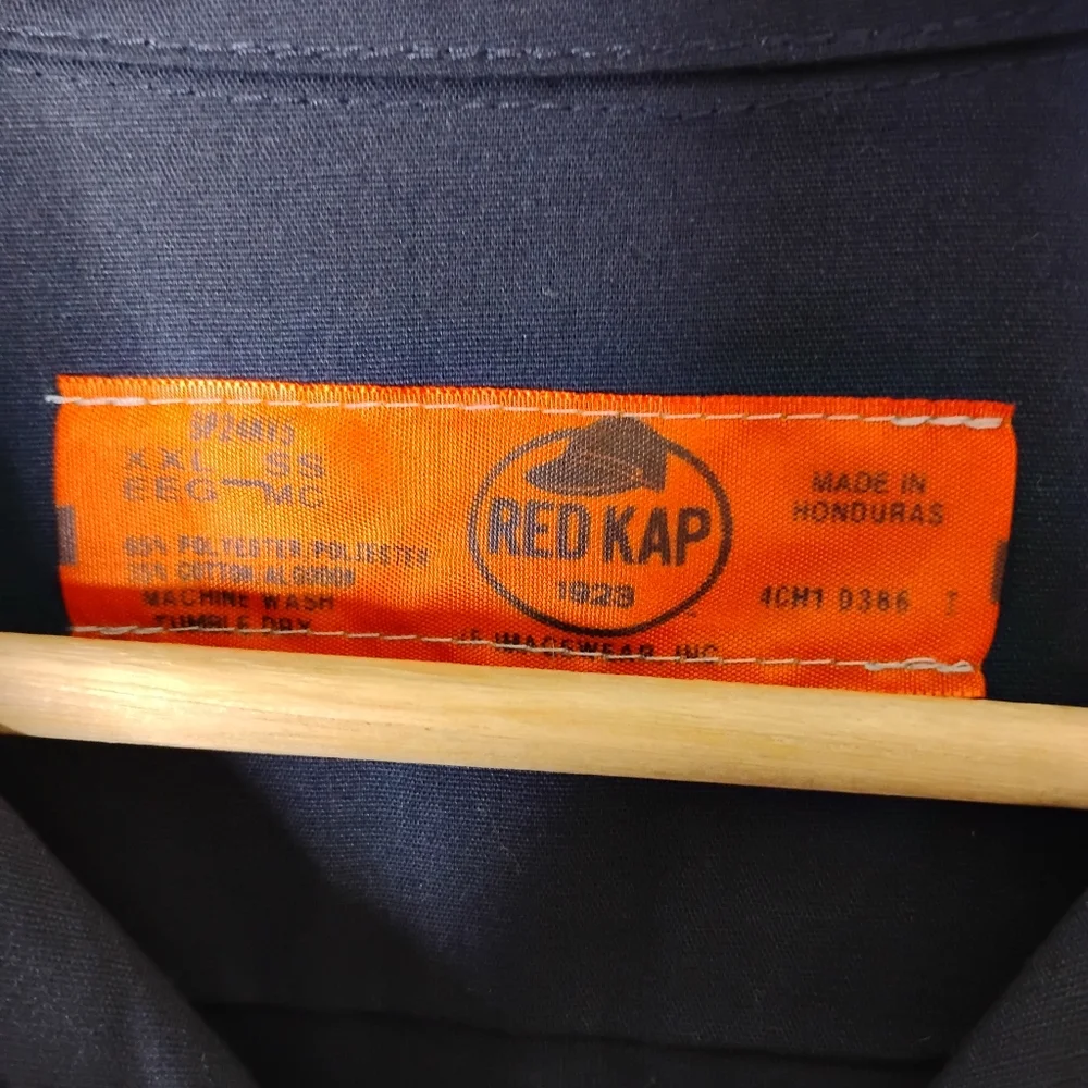 Deep Eddy Vodka Red Kap Mens Work Shirt Size XXL Mechanic Texas - Picture 7 of 7